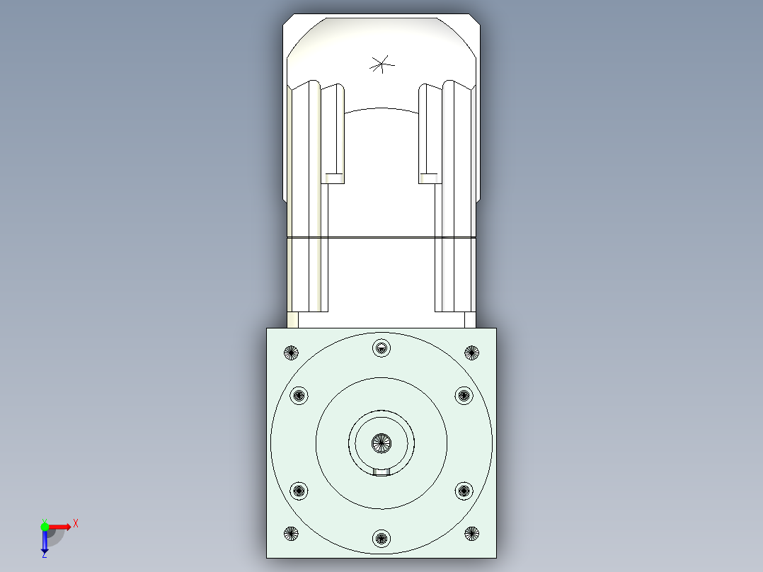 换向器PW140双轴 ZPGH115-L1 24-110-145-M8-8B.stp俯视图