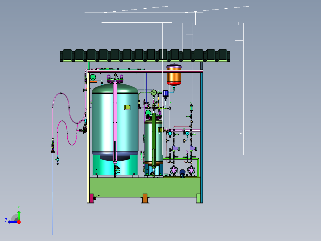 天然气自动加臭加药撬右视图
