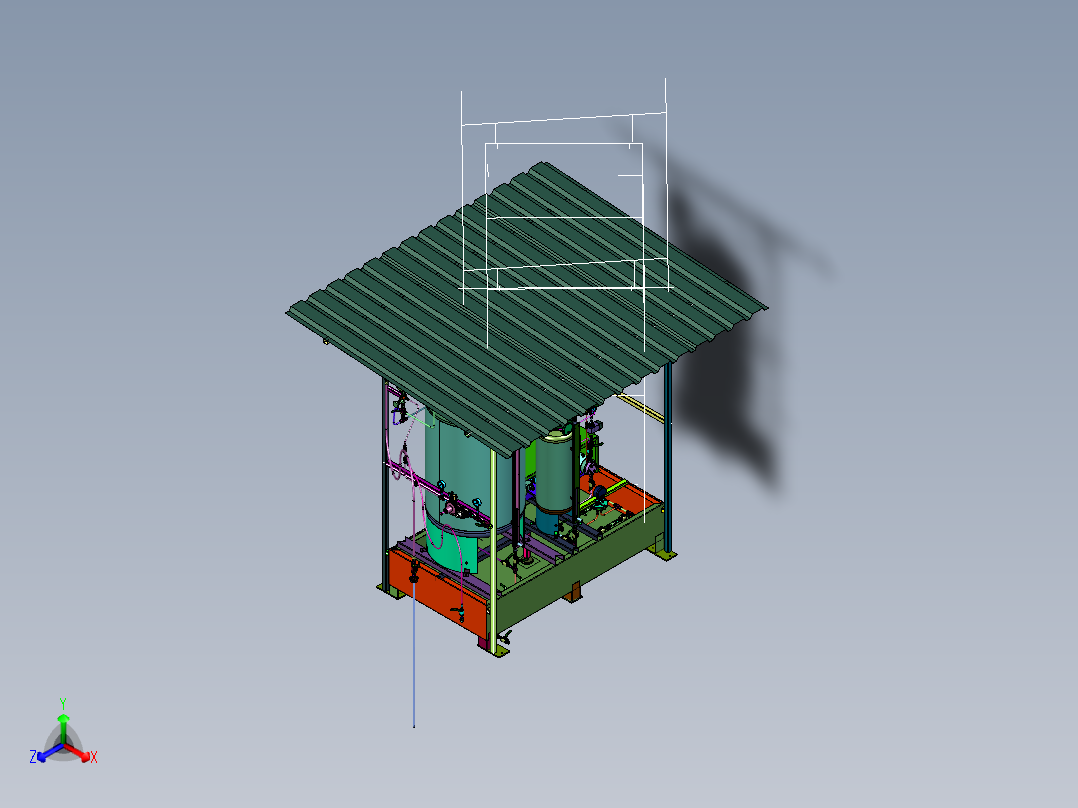 天然气自动加臭加药撬正等轴测图