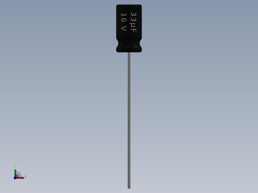 电容器 二极管 电阻器-Capacitor 33uF-16V前视缩略图
