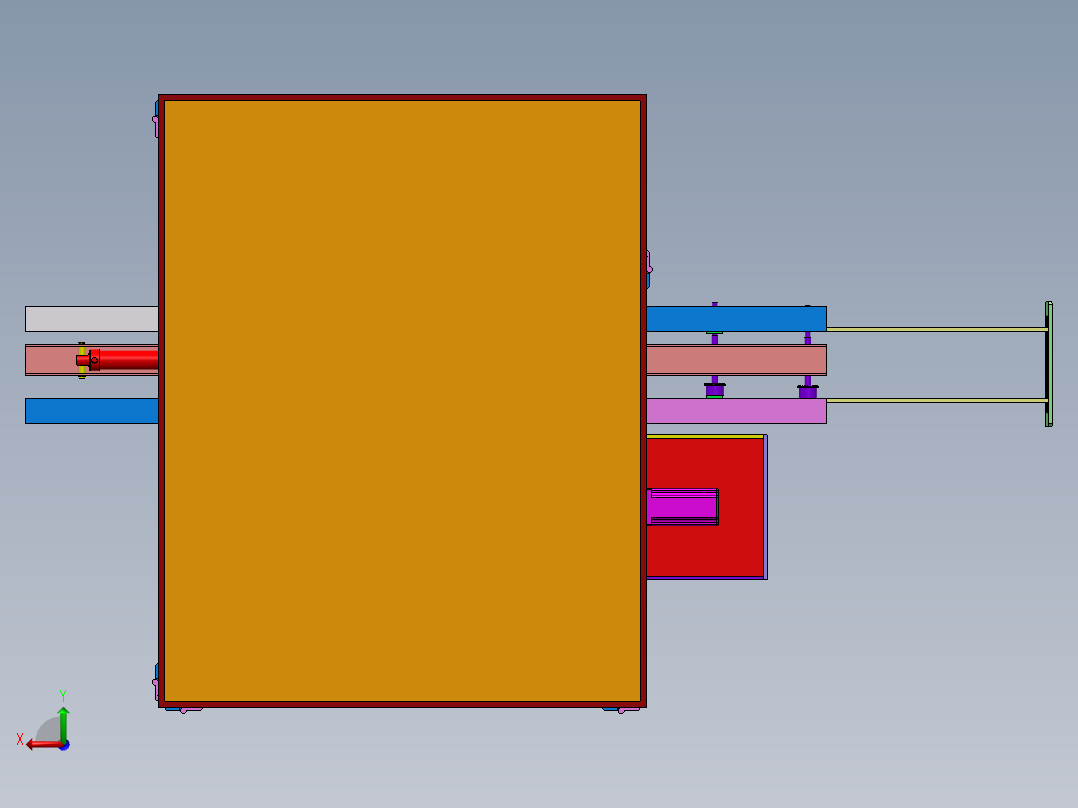 转子精车机（sw18可编辑+工程图）后视图