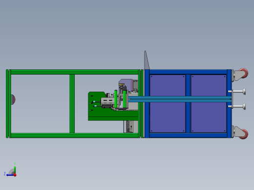 A35导槽定长裁断机（sw18可编辑+工程图+bom)右视缩略图