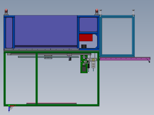 A35导槽定长裁断机（sw18可编辑+工程图+bom)俯视缩略图