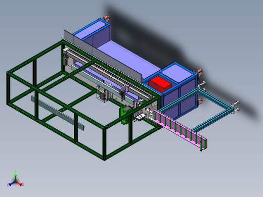 A35导槽定长裁断机（sw18可编辑+工程图+bom)正等轴测缩略图