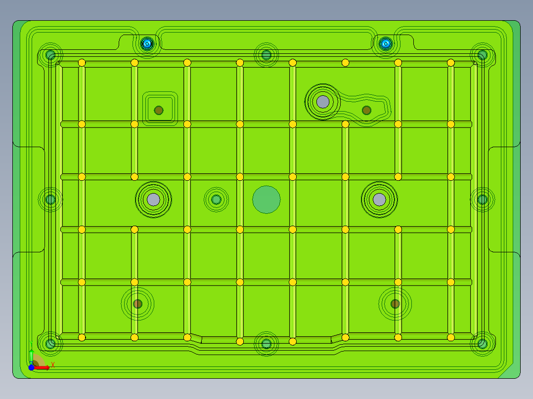 PG1-A-CNC3笔记本CNC工装夹具三维模型铣去除包胶料头+Hinge转轴孔-210622前视图