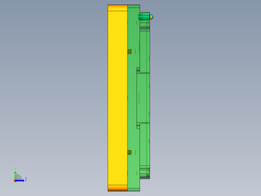 PG1-A-CNC3笔记本CNC工装夹具三维模型铣去除包胶料头+Hinge转轴孔-210622左视缩略图
