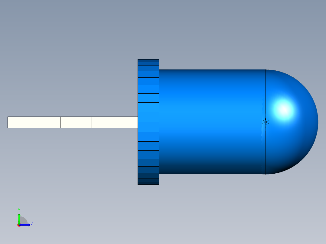 LED 5mm Blue左视图