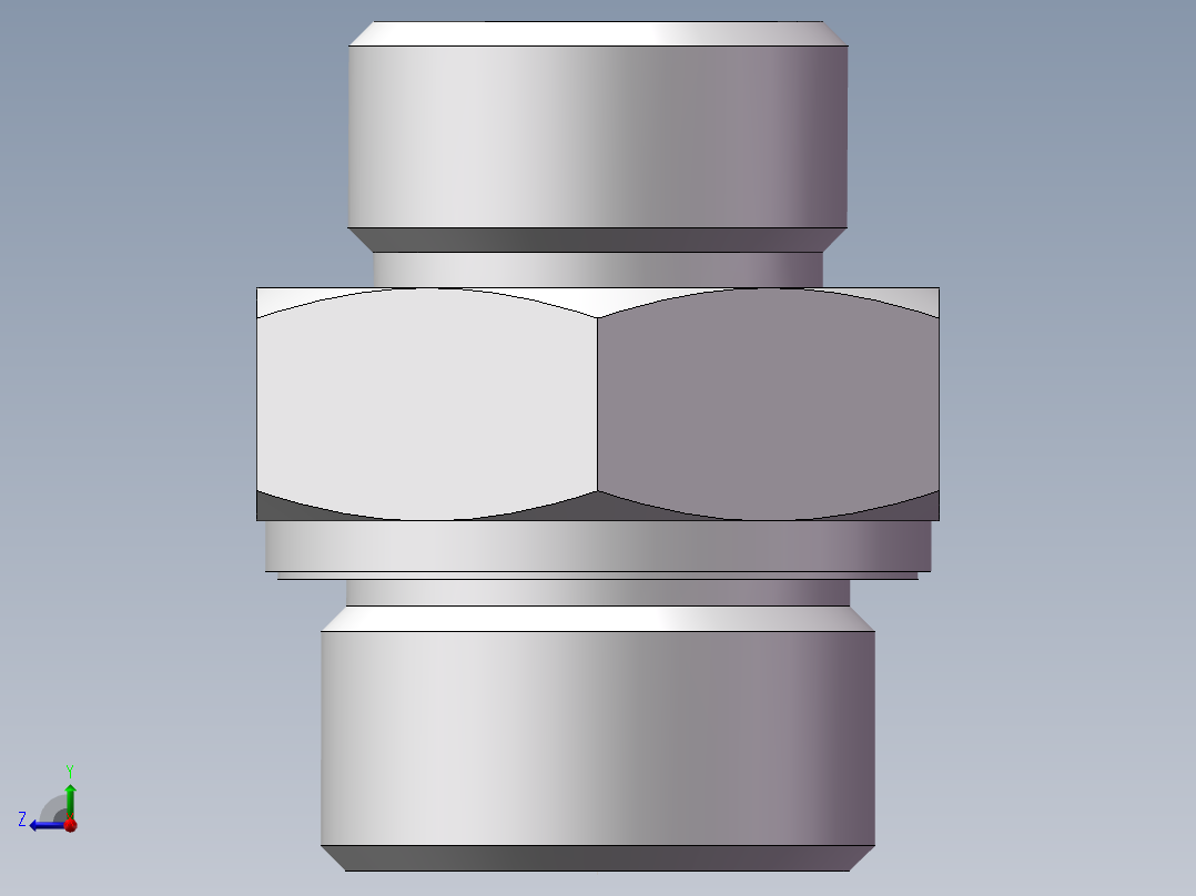 英制管螺纹ED密封、1DB-30-16WD非标右视图