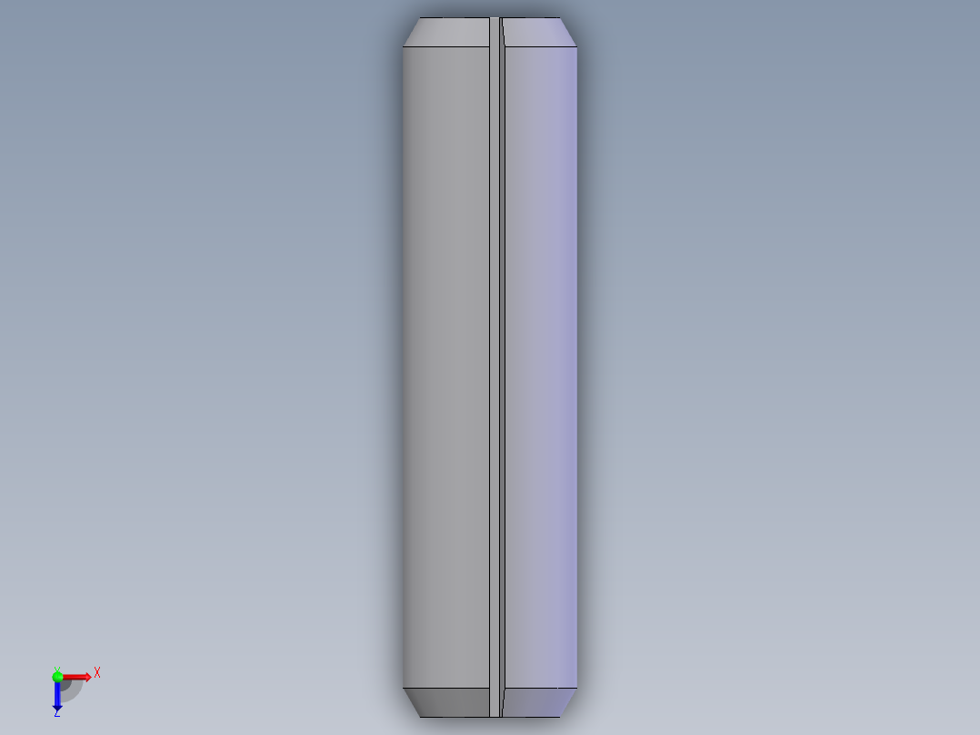 弹性圆柱销  5×2001俯视图