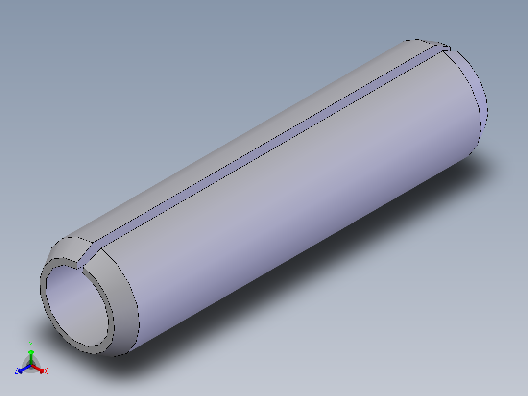 弹性圆柱销  5×2001正等轴测图