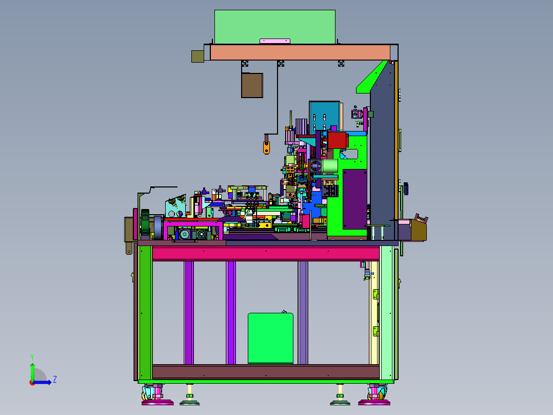 触摸屏加工使用的FOG绑定机左视图