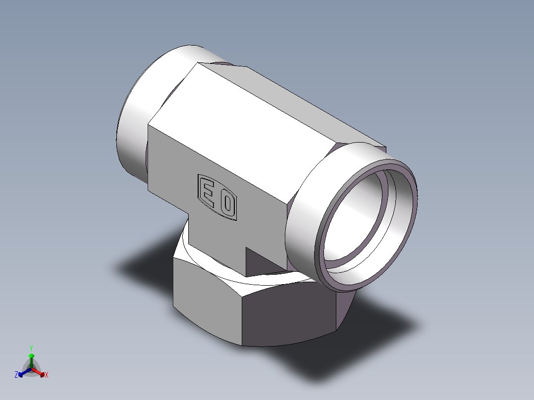 BC+BD 三通组合接头、BC-52正等轴测图