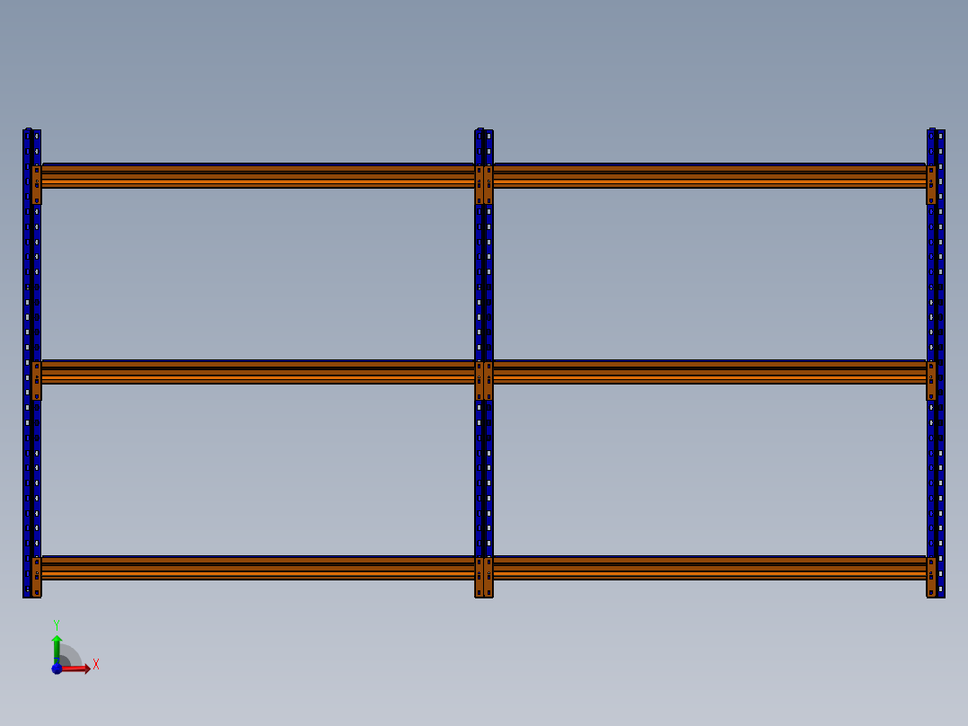 货架、3060x600x1550前视图
