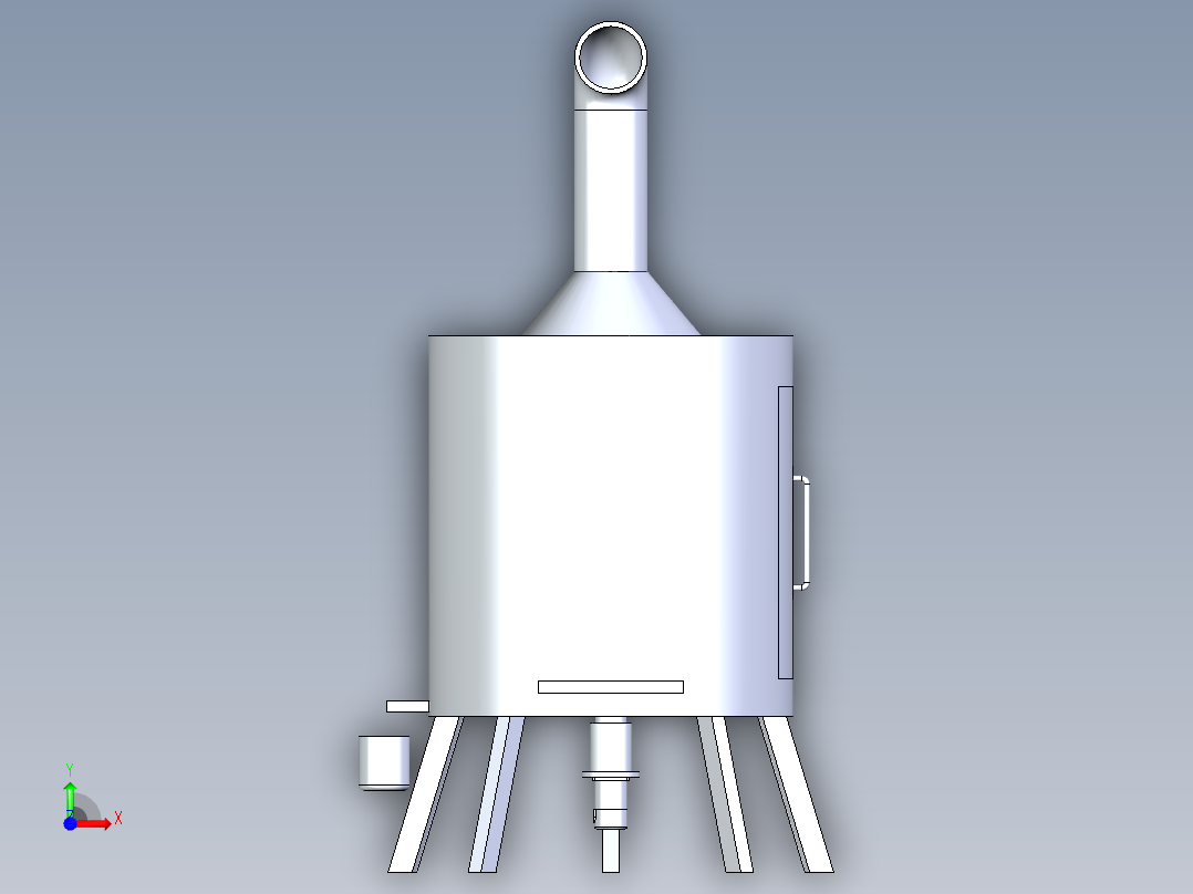 旋转式烤炉前视图