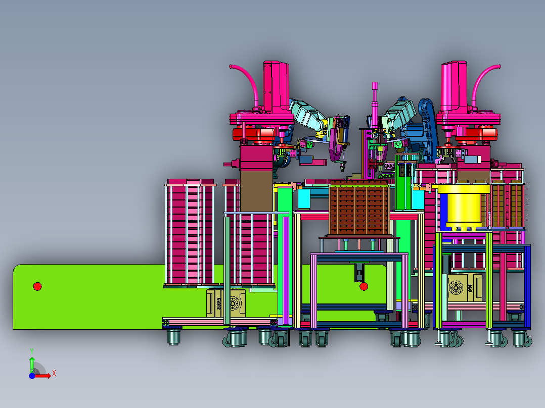 电能表硬连接装配生产线前视图