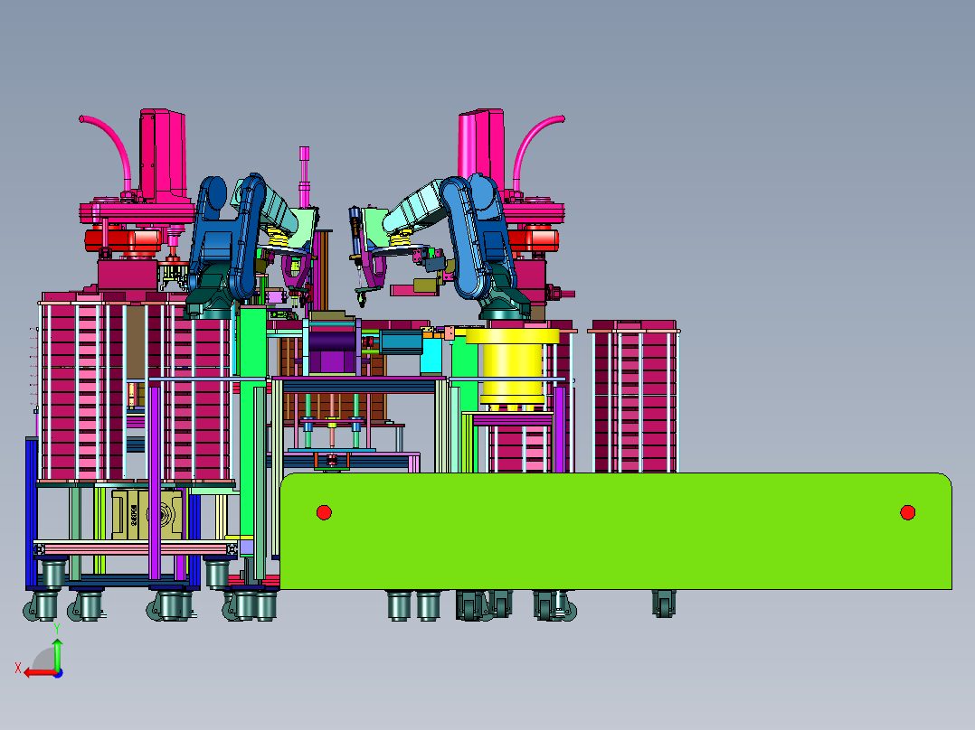 电能表硬连接装配生产线后视图