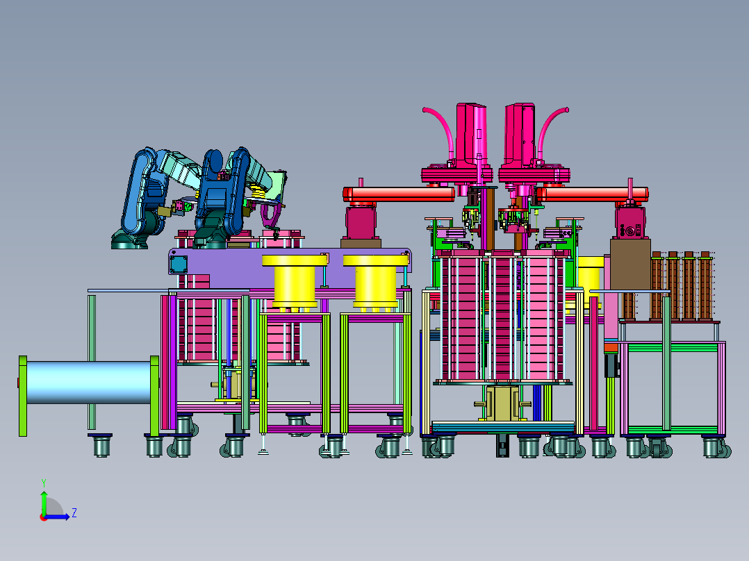 电能表硬连接装配生产线左视图