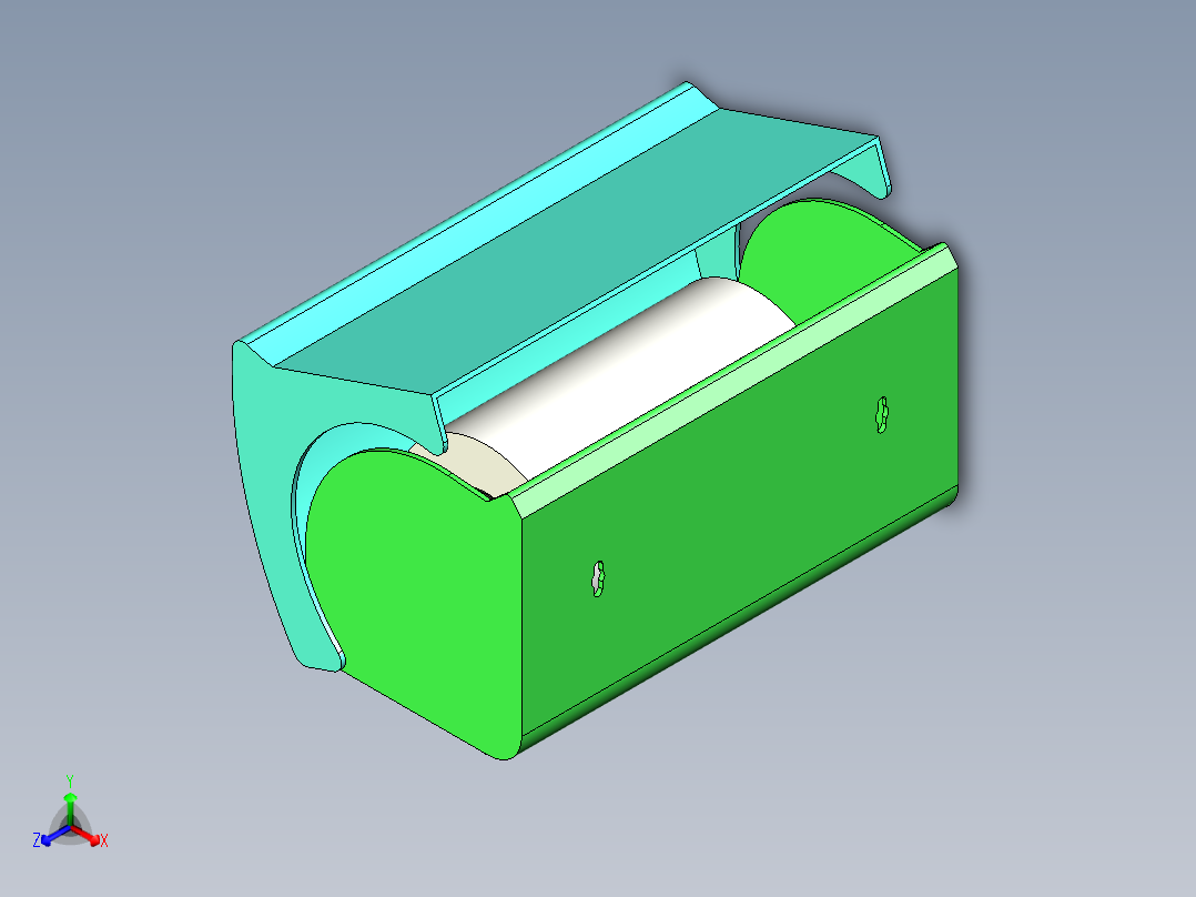 卫生间卷纸盒正等轴测图