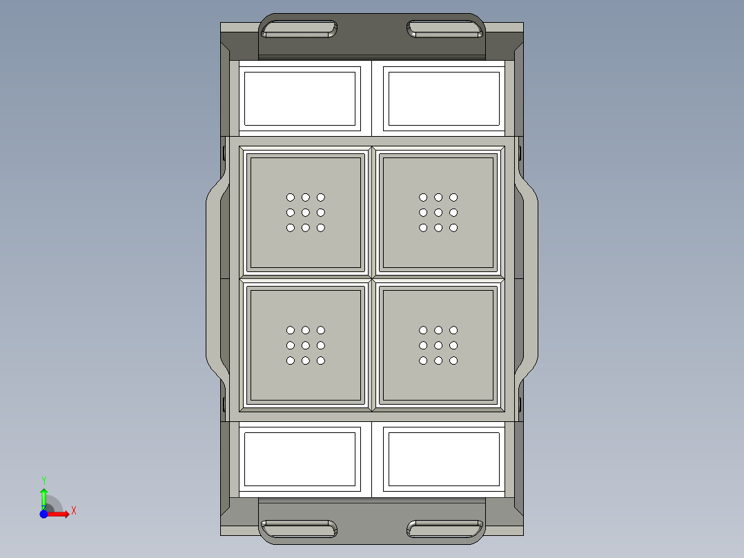 林业育苗箱前视图
