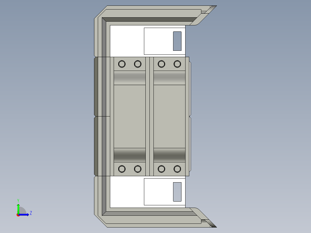 林业育苗箱左视图