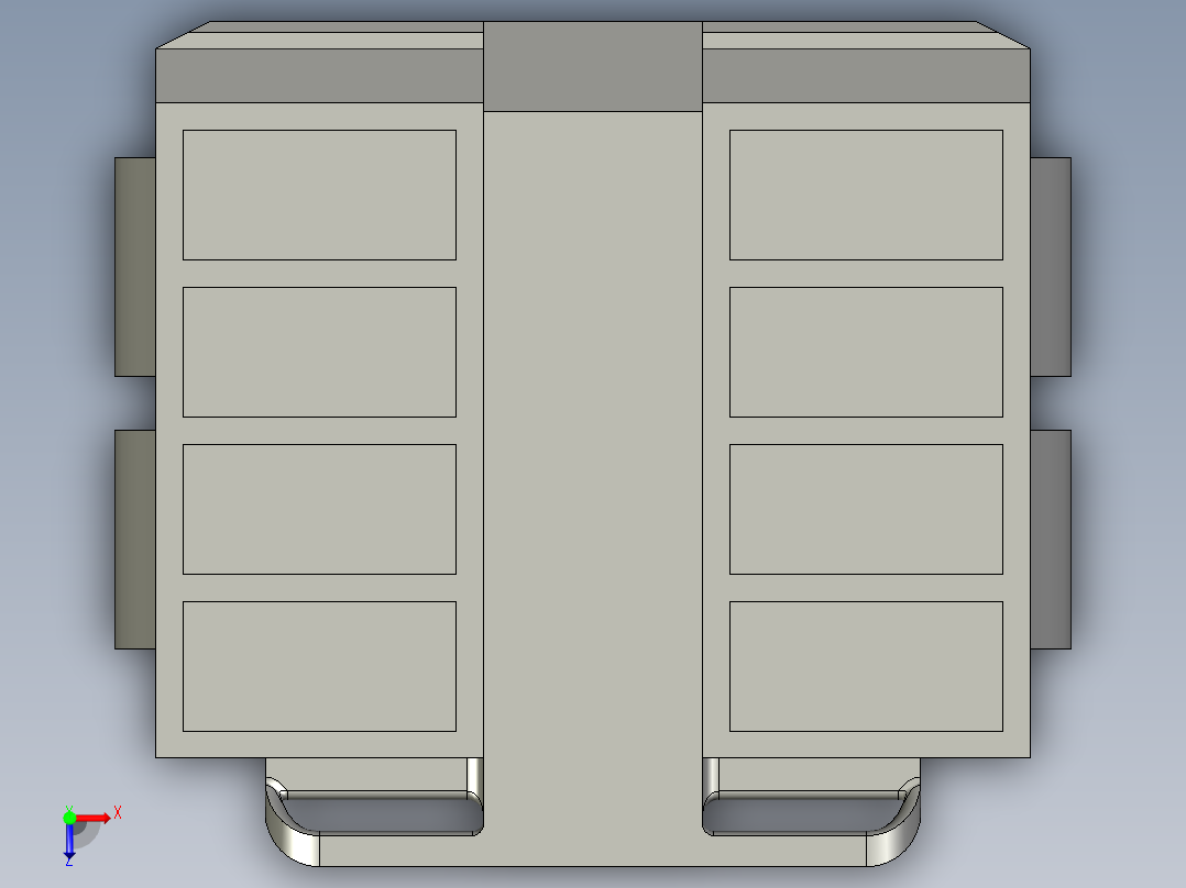 林业育苗箱俯视图