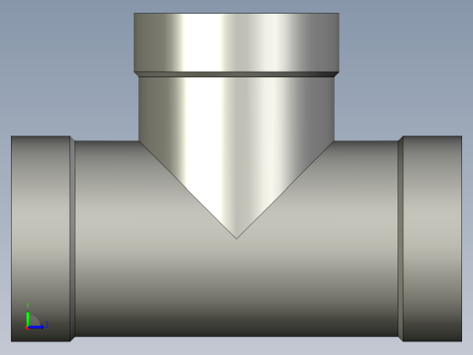 螺纹管三通-等径 DN10左视缩略图