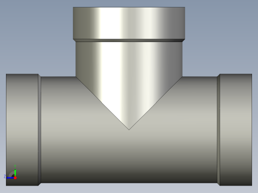螺纹管三通-等径 DN10右视缩略图