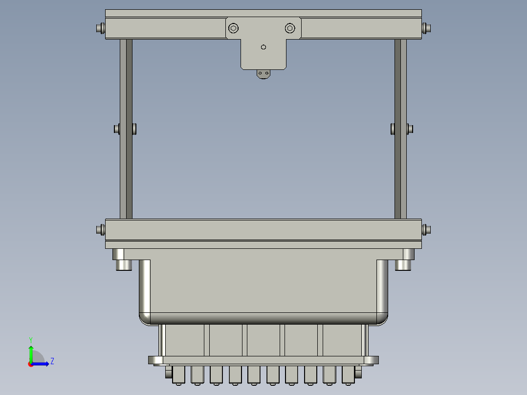 小型木工机床工作台的升降装置左视图