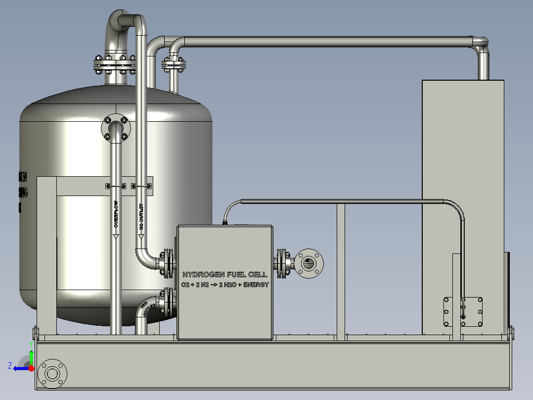 自持式电解氯化装置右视图