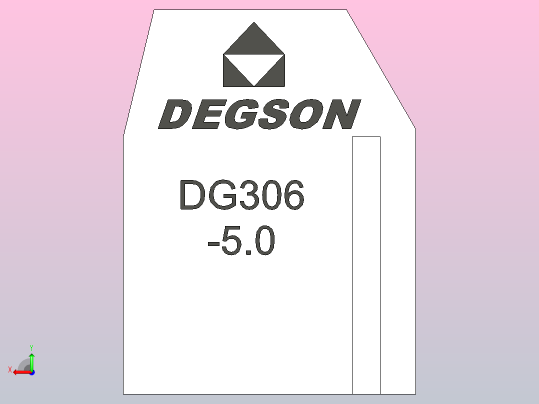 8针DG306 5白色间距5毫米ipt后视图