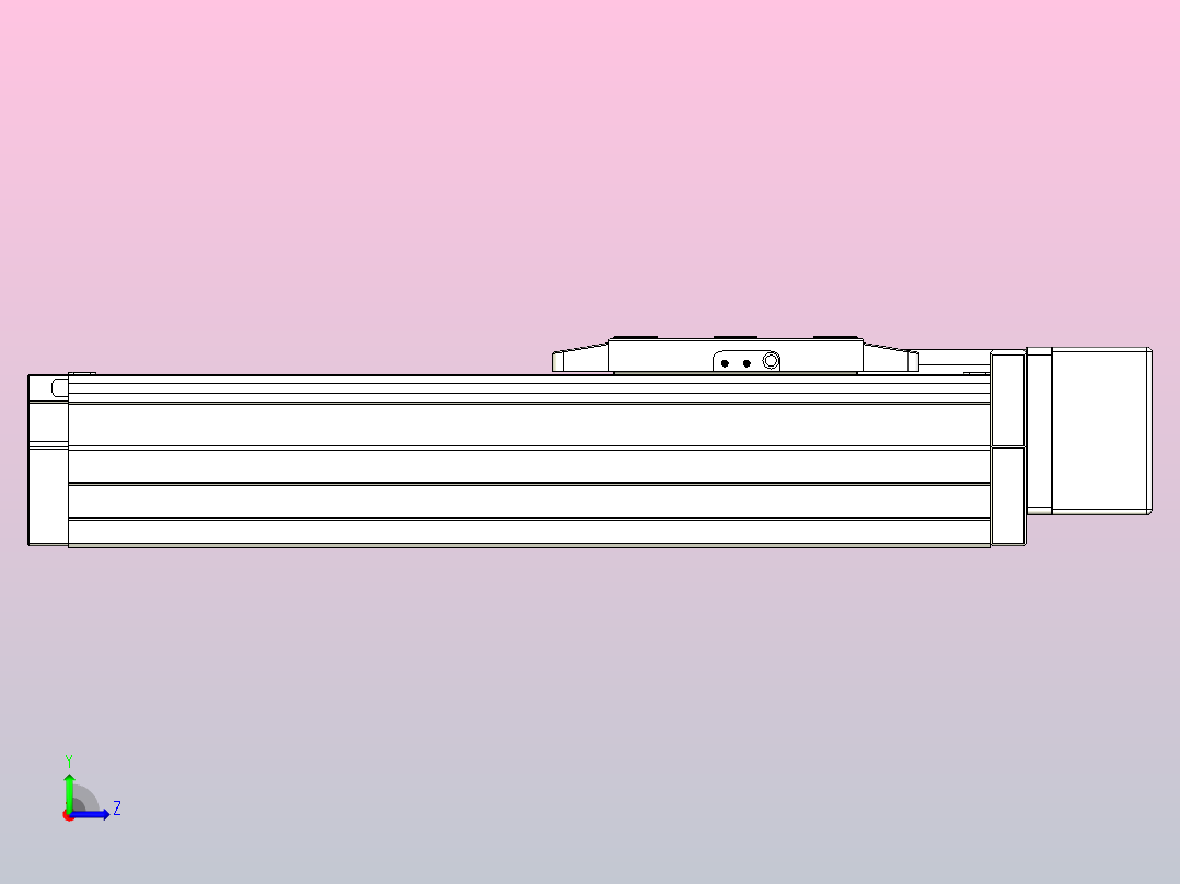 滚珠丝杠直线轴内置导轨TPA-GCR-80-1610C-L150-ML-M40-N3左视图