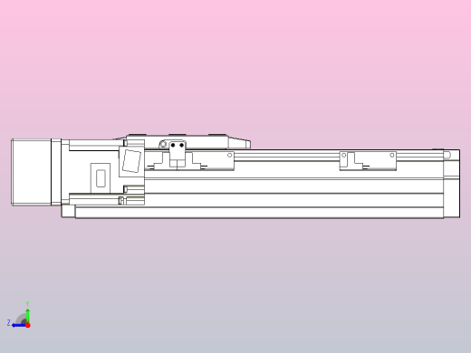 滚珠丝杠直线轴内置导轨TPA-GCR-80-1610C-L150-ML-M40-N3右视缩略图