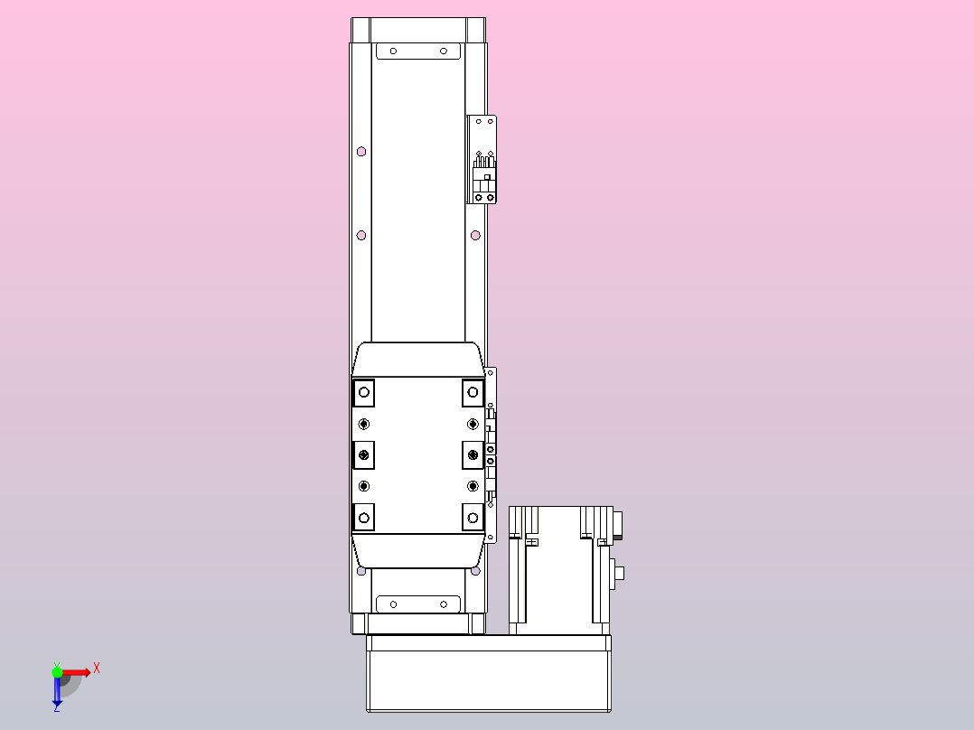 滚珠丝杠直线轴内置导轨TPA-GCR-80-1610C-L150-ML-M40-N3俯视图