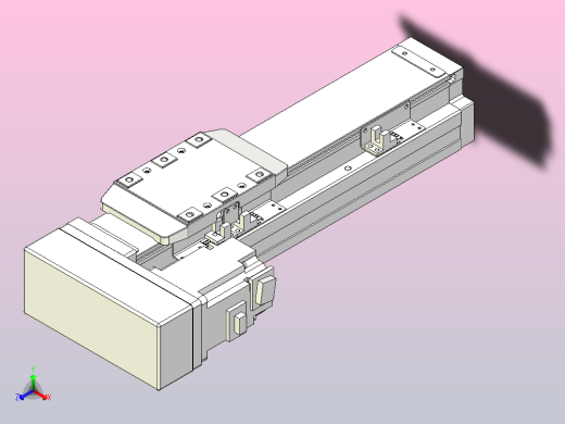 滚珠丝杠直线轴内置导轨TPA-GCR-80-1610C-L150-ML-M40-N3正等轴测缩略图