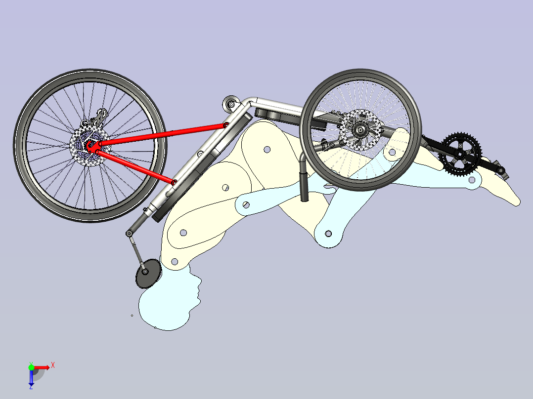 三轮车 (2)俯视图