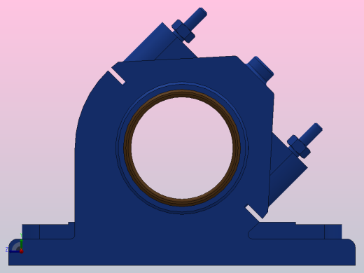 对开式四螺柱斜滑动轴承_HX100前视缩略图