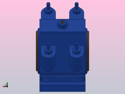 对开式四螺柱斜滑动轴承_HX100右视缩略图