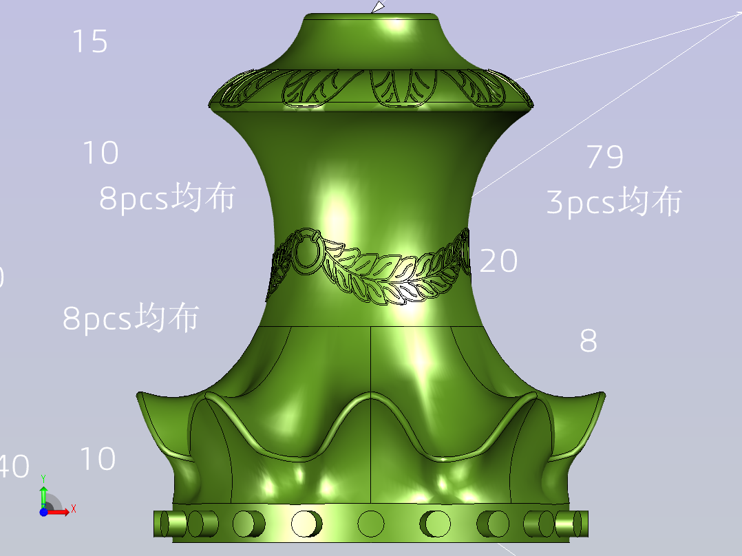 练习艺术品加工前视图