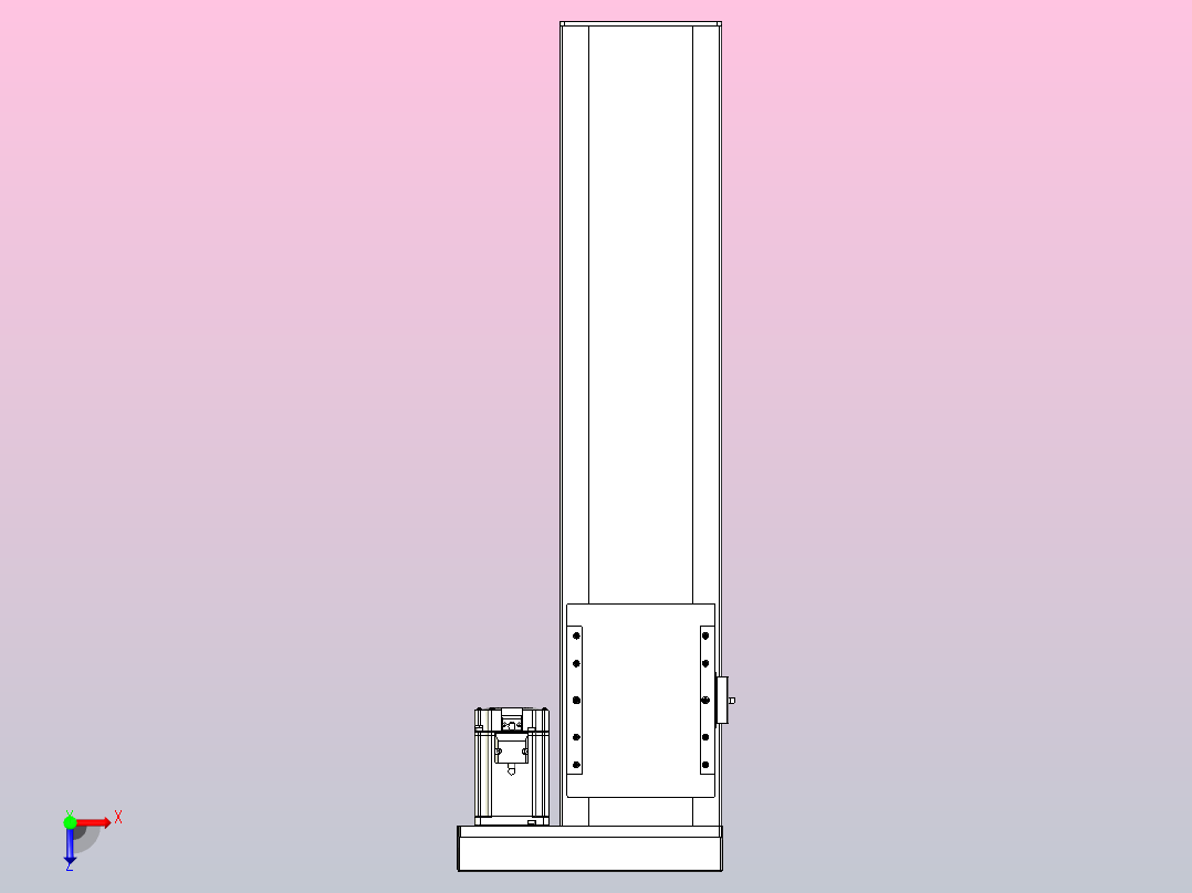 滚珠丝杠直线轴带导轨全封闭TPA-HCR-175D-2510C-L600-ML-C-P75-N3俯视图
