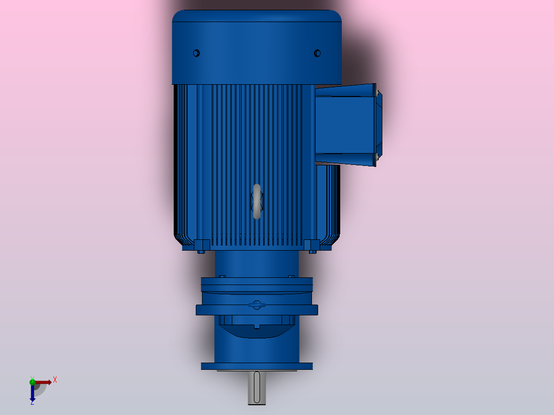 RXF87法兰轴伸式安装斜齿轮减速机RX87-Y22-4P-180L-M1-0°-Φ250俯视图