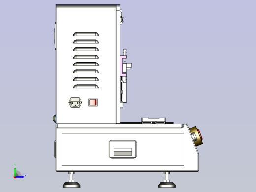 一款保压治具3D图纸模型左视缩略图