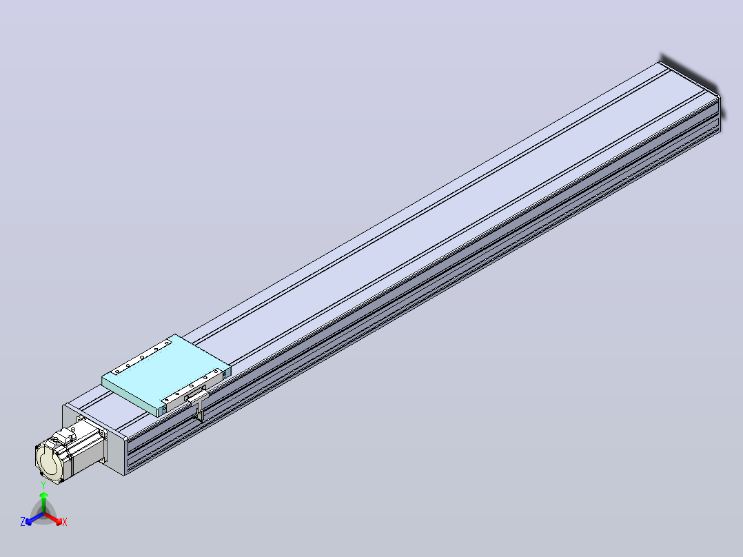 滚珠丝杠直线轴带导轨全封闭TPA-HCR-175D-2510C-L1350-M-C-P75-N3主视图