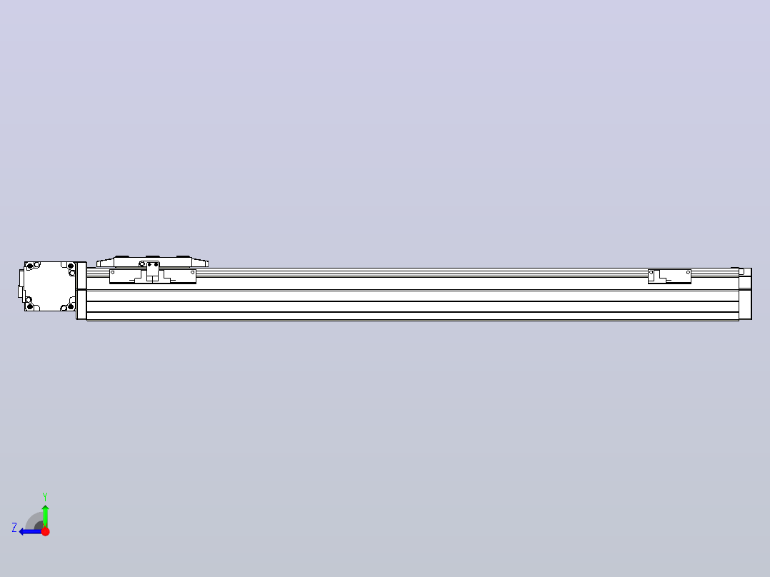 机器人皮带驱动直线轴TPA-GCB-80-P60-L600-DL-M20-N3右视图