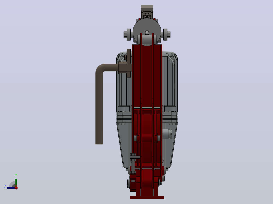 YW、YWB系列电力液压鼓式制动器YW200-300-ⅠA-HR-WC.RL.WC右视图