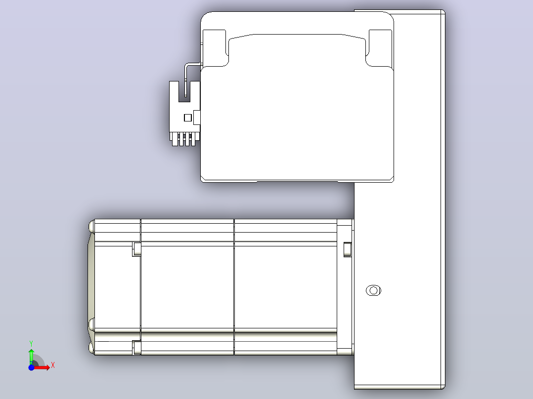 皮带直线轴半封闭可选导轨TPA-HNB-85D-90-L300-LP-Y-P20-N3前视图