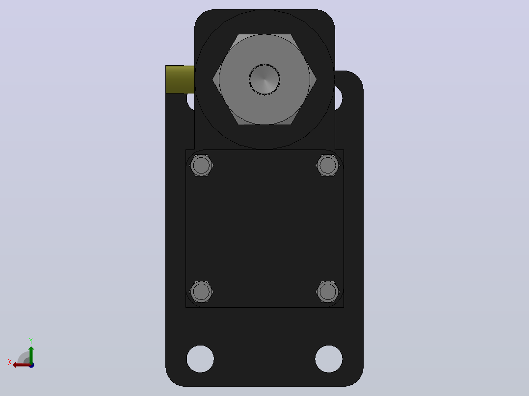 MPT-1T系列标准型[MPT-63-200-5-1T-M2-S1-0°]气压增压缸后视图
