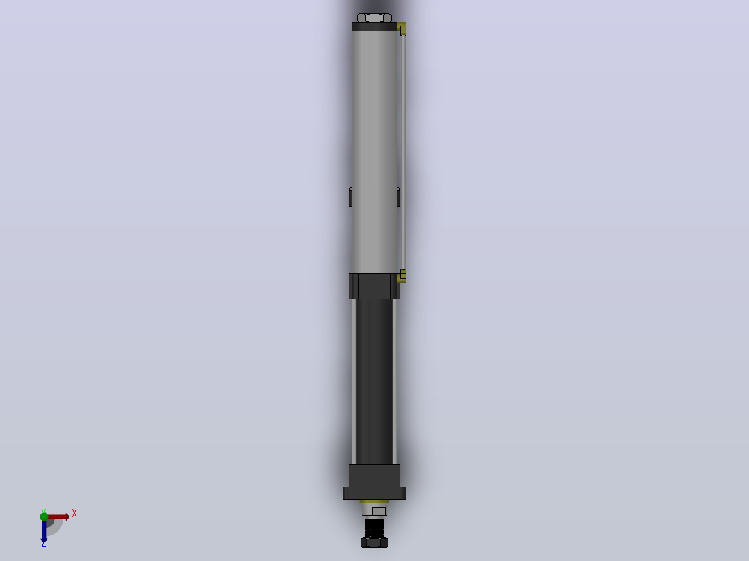 MPT-1T系列标准型[MPT-63-200-5-1T-M2-S1-0°]气压增压缸俯视图
