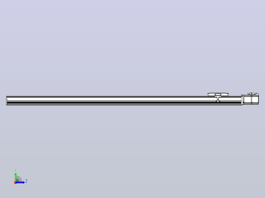 滚珠丝杠直线轴带导轨全封闭TPA-HCR-105D-1610C-L1200-M-Y-P40-N3左视图