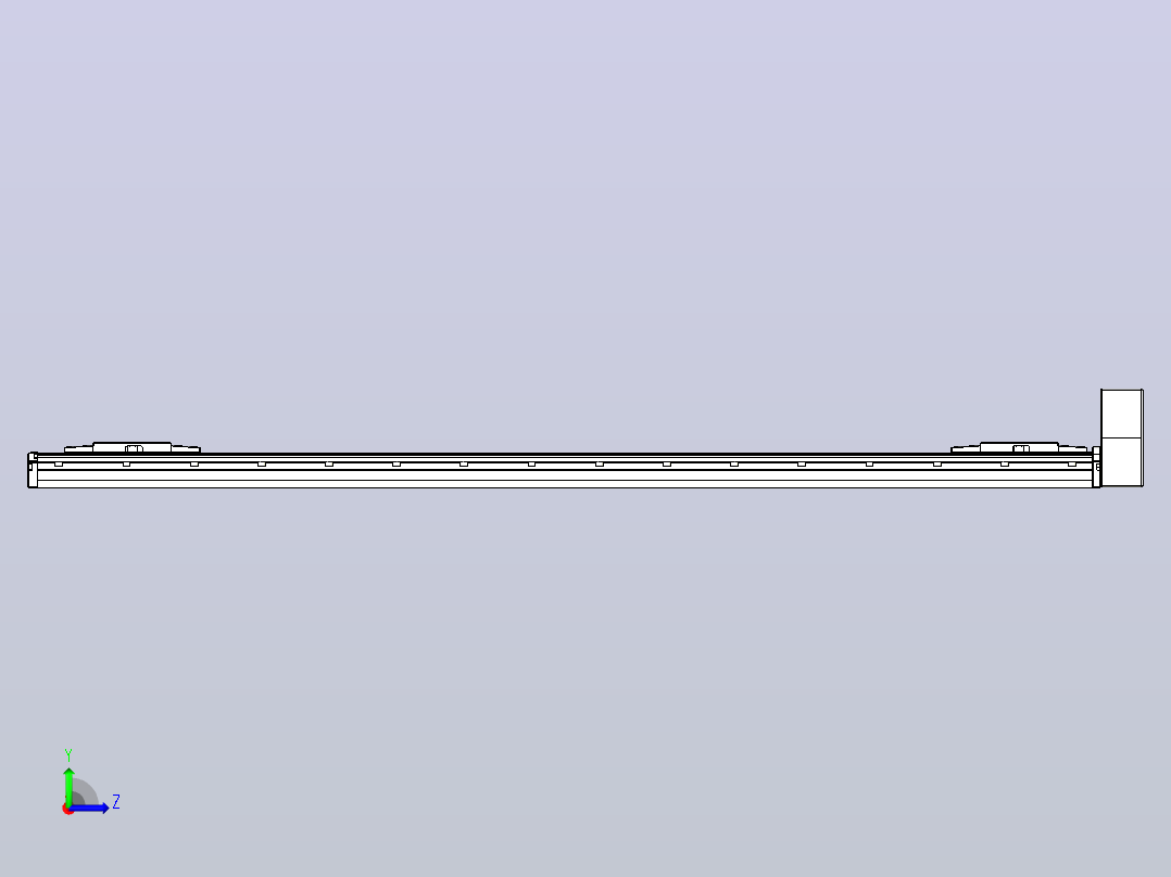 皮带直线轴双滑块型TPA-GCBS-120-P70-L550-LU-M20-N3左视图