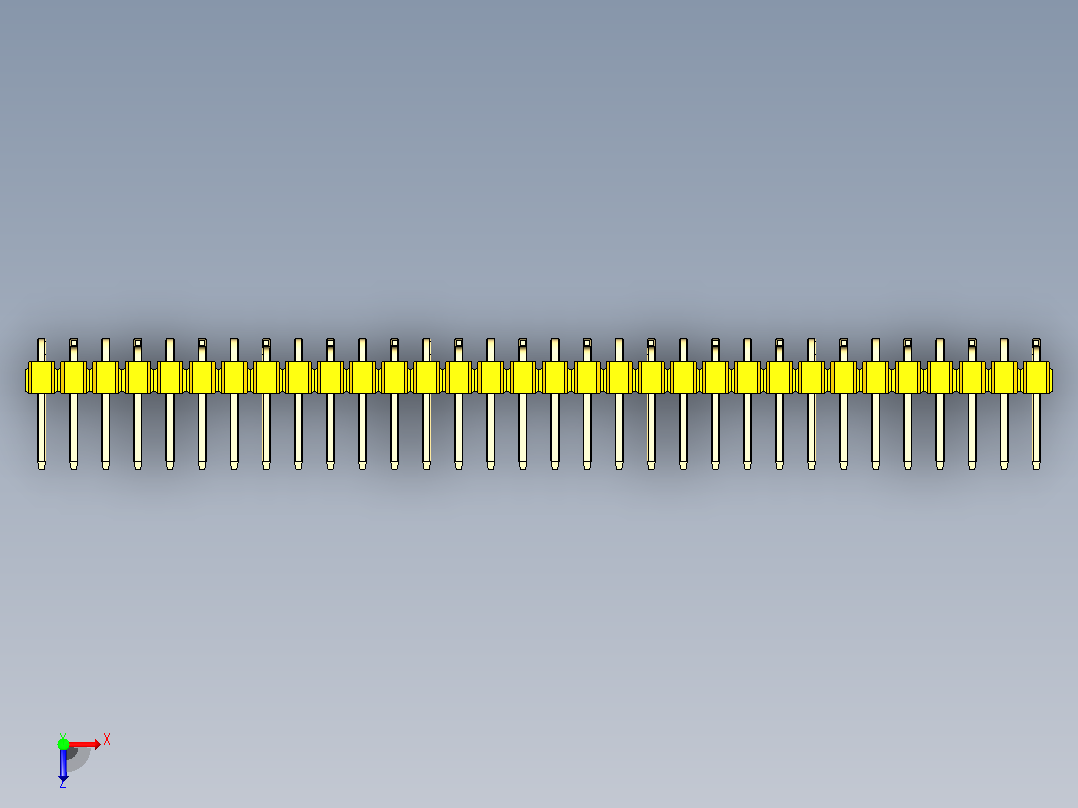 DS1022彩色排针 黄色 32引脚 100mil 类型 SMT R2 版本1.0.zip.zip俯视图